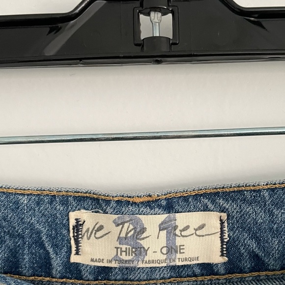 Free People Hallie Denim Distressed Mini Skirt - Picture 6 of 7